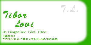 tibor lovi business card